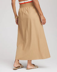 Chico's Women | Smocked Pull-On Midi Skirt CAFE AROMA