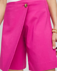 Brigitte™ Pull-On Asymmetrical Wrap Skort