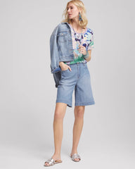 Chico's Women | Lightweight Summer Jean Shorts CARESSA INDIGO