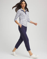 Chico's Women | Zenergy® UPF Rib Mix Cropped Pants PASSPORT BLUE