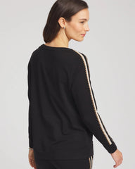Chico's Women | Zenergy® Lattice-Trim Pullover Top BLACK