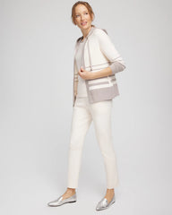 Chico's Women | Zenergy® Luxe Metallic Striped Sweater ENGLISH CREAM