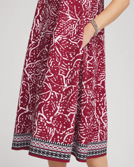 Chico's Women | Zenergy® UPF Printed Midi Sports Dress RUSSET RED