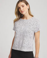 Chico's Women | Zenergy® UPF Geo-Print Dolman Top BLACK
