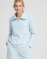 Chico's Women | Zenergy® Beach Slub Half-Zip Pullover Top CRYSTAL SPRINGS
