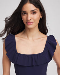 Chico's Women | Gottex Tutti Frutti Square Neck Swim Dress NAVY