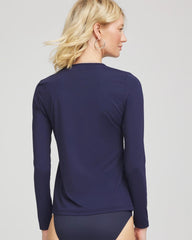 Chico's Women | Gottex Long-Sleeve Swim Shirt NAVY