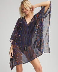 Chico's Women | Miraclesuit® Tapiz Caftan Cover-Up BLACK/MULTI