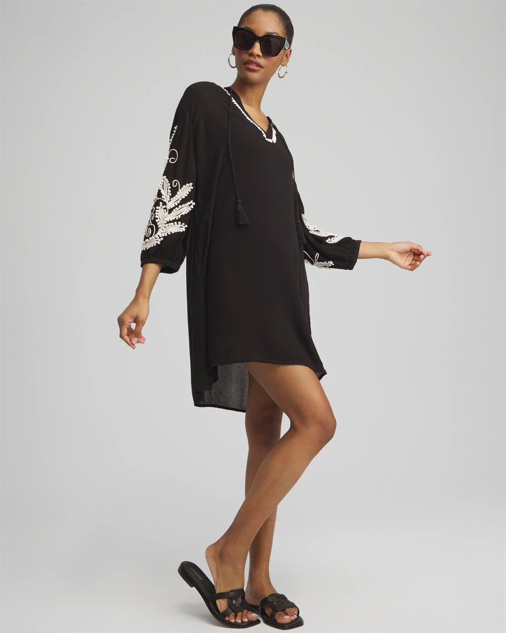 Embroidered Coverup Dress