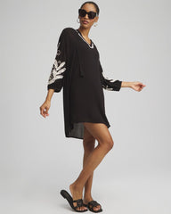 Chico's Women | Embroidered Coverup Dress BLACK