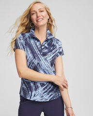 Chico's Women | Zenergy® UPF Sketch Half Zip CRYSTAL TOPAZ