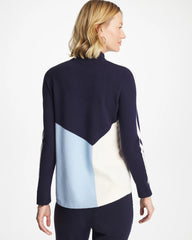 Chico's Women | Zenergy® Luxe Colorblock Half-Zip Pullover CRYSTAL TOPAZ