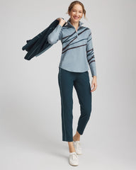 Chico's Women | Zenergy® UPF Morocco Zip-Front Pullover BLUE PINE