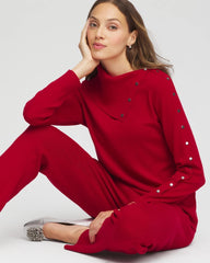 Chico's Women | Zenergy® Luxe Envelope Neck Sweater CARMINE RED