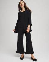Chico's Women | Travelers™ Collection Fringe Hem Cropped Pants TRAVELERS BLACK