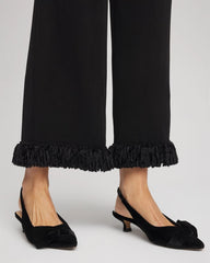 Chico's Women | Travelers™ Collection Fringe Hem Cropped Pants TRAVELERS BLACK