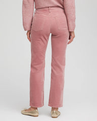 Chico's Women | Velveteen Pull-On Flared Jeans DUSTY ROSE