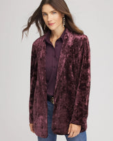 Chico's Women | Crushed Velvet Blazer NIGHT BLOOM
