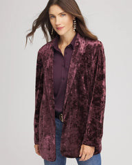 Chico's Women | Crushed Velvet Blazer NIGHT BLOOM