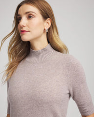 Chico's Women | Cashmere Elbow-Sleeve Sweater TAUPE HEATHER