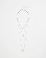 Chico's Women | Silver Triple Pendant Necklace SILVER
