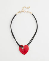 Chico's Women | Red Enamel Heart Pendant Necklace RED