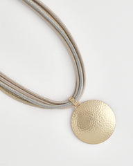 Chico's Women | Textured Golden Pendant Necklace MIXED METALS