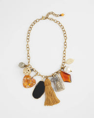 Chico's Women | Charm & Stone Short Necklace WARM MULTI