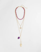 Chico's Women | Amethyst Convertible Multi-Layer Necklace PURPLE