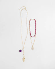 Chico's Women | Amethyst Convertible Multi-Layer Necklace PURPLE
