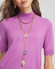 Chico's Women | Amethyst Convertible Multi-Layer Necklace PURPLE