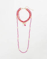 Chico's Women | Convertible Beaded Pendant Necklace PINK