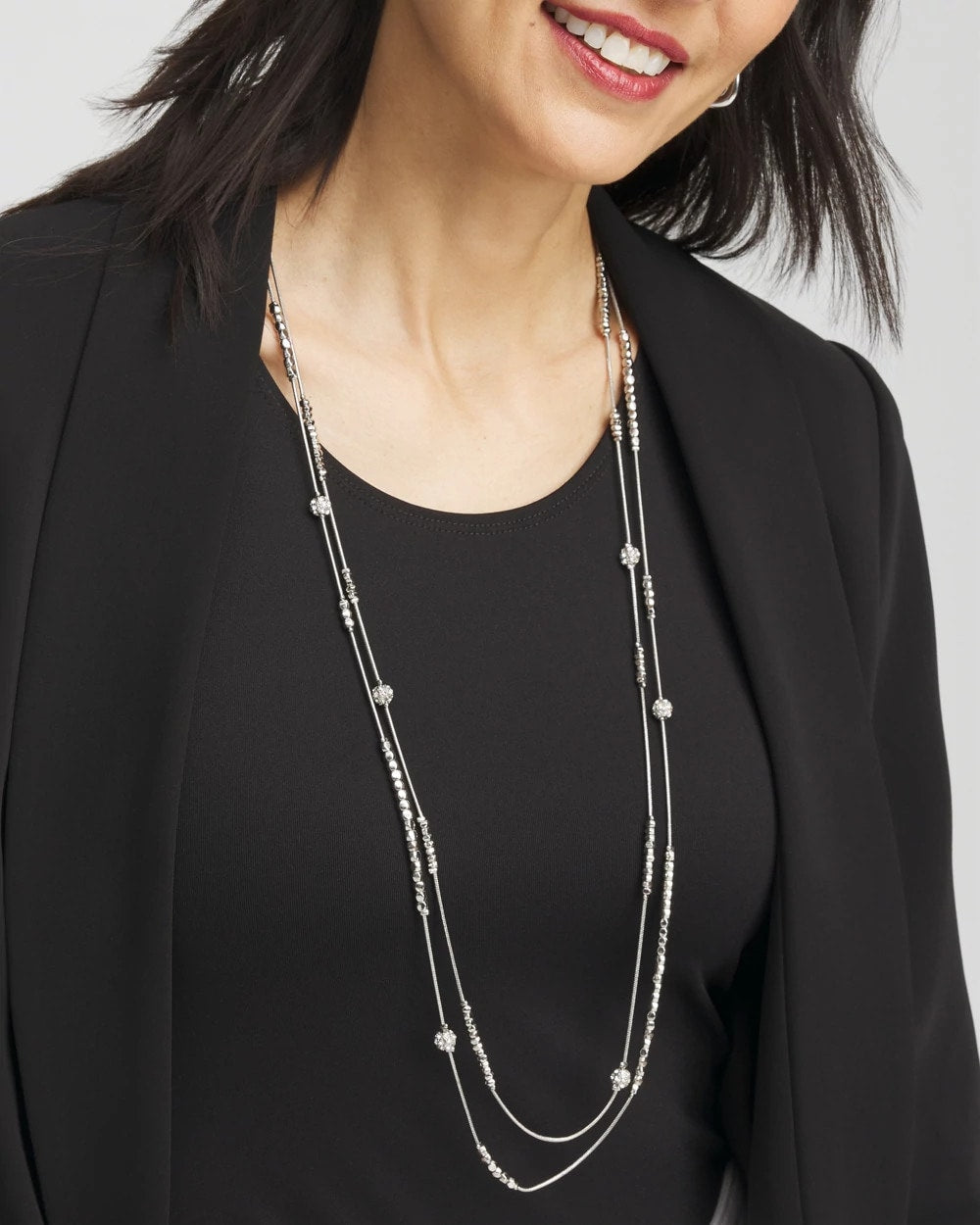 Chico's Women | Hexie Multi-Strand Necklace SILVER