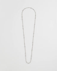 Chico's Women | Silvertone Long Beaded Necklace SILVER