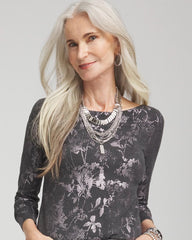 Chico's Women | Silver Tone Pave Multistrand Necklace SILVER