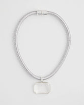 Chico's Women | Silvertone Gem Pendant Cord Necklace SILVER