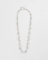 Chico's Women | Multistrand Beaded Silvertone Necklace SILVER