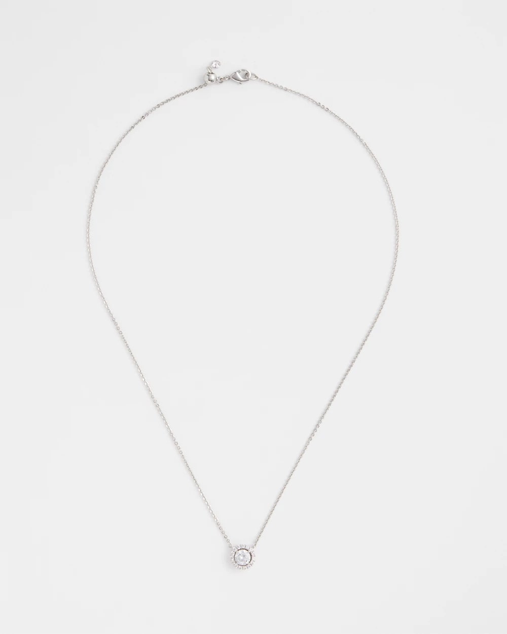 Chico's Women | Silver Tone Drop Stone Necklace SILVER
