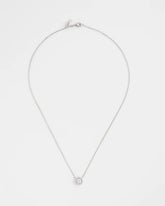 Chico's Women | Silver Tone Drop Stone Necklace SILVER