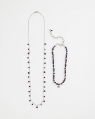 Chico's Women | Convertible Purple Long Short Necklace PURPLE
