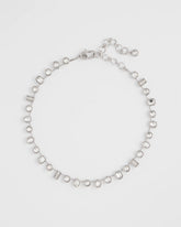 Chico's Women | Bezel Set Short Silvertone Necklace SILVER