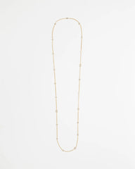 Chico's Women | Fine Crystal Long Chain Necklace GOLD