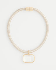 Chico's Women | Goldtone Glass Gem Pendant Cord Necklace GOLD