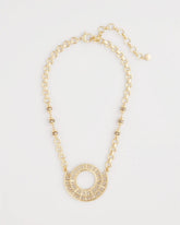 Chico's Women | Sparkling Goldtone Circle Pendant Necklace GOLD