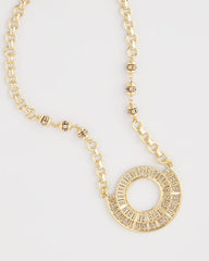 Chico's Women | Sparkling Goldtone Circle Pendant Necklace GOLD