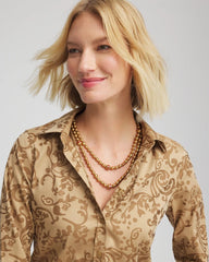 Chico's Women | Art Deco Beaded Necklace GOLD