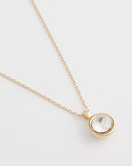 Chico's Women | Bezel Set Pendant Goldtone Necklace GOLD