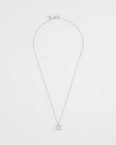 Chico's Women | Bezel Set Pendant Silvertone Necklace SILVER