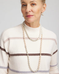 Chico's Women | Art Deco Beaded Necklace PINK