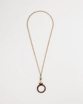 Chico's Women | Hand Monocle Pendant Necklace BLACK/GOLD